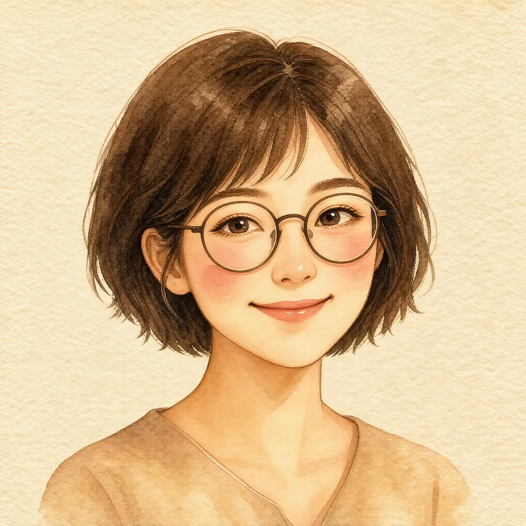 水彩手绘风格的女生头像